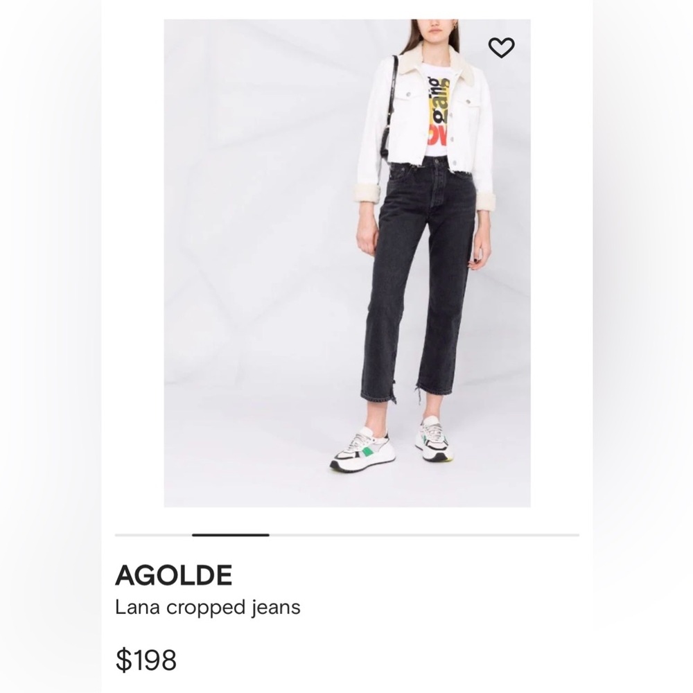 Agolde black Lana cropped jeans